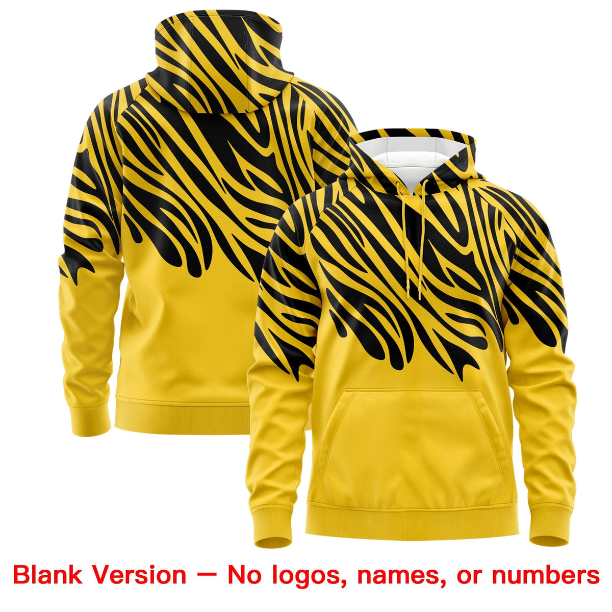 Custom Gold Black White Leopard Print Pullover Sweatshirt Hoodie| KXKSHOP