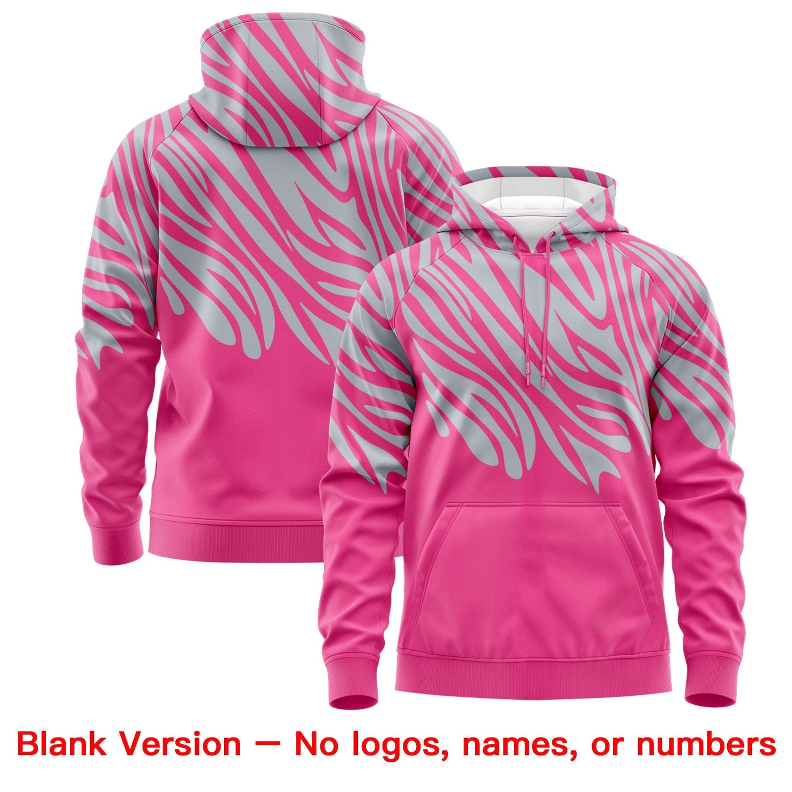 Custom Silver Pink Leopard Print Pullover Sweatshirt Hoodie| KXKSHOP
