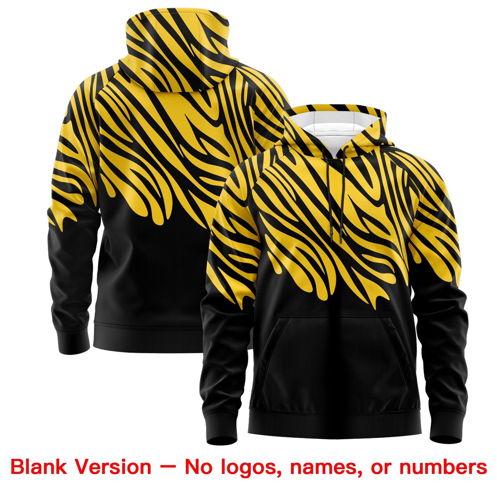 Custom Gold Black Leopard Print Pullover Sweatshirt Hoodie| KXKSHOP