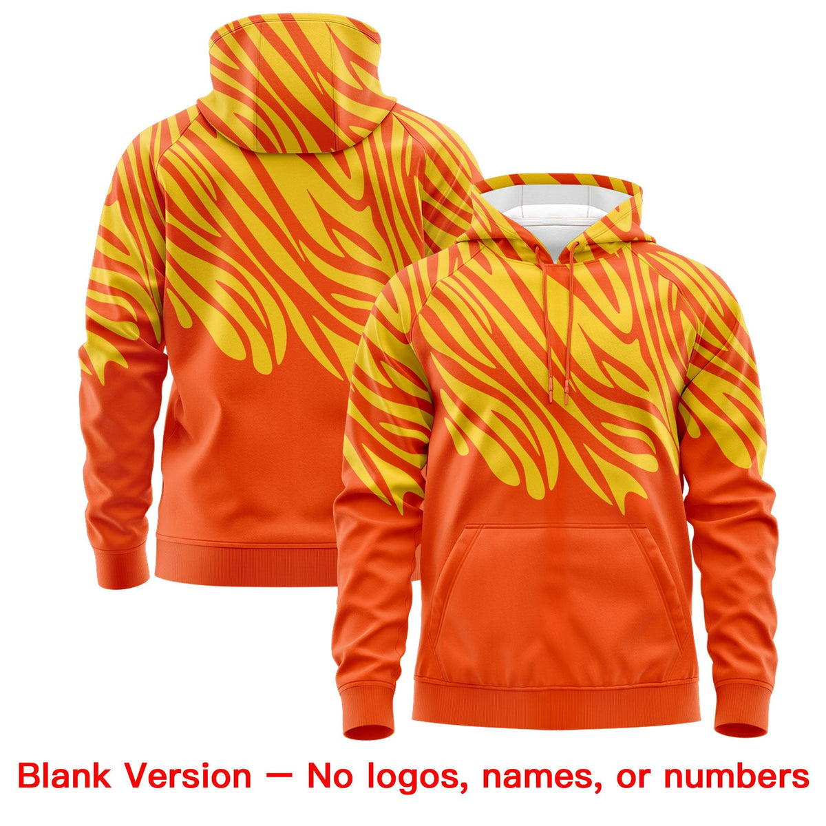 Custom Gold Orange Leopard Print Pullover Sweatshirt Hoodie| KXKSHOP