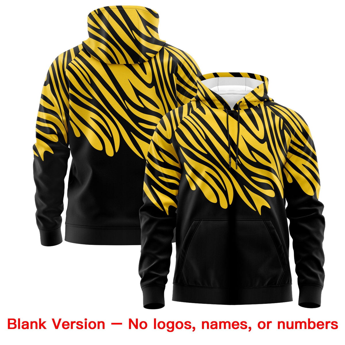 Custom Gold Black Leopard Print Pullover Sweatshirt Hoodie| KXKSHOP