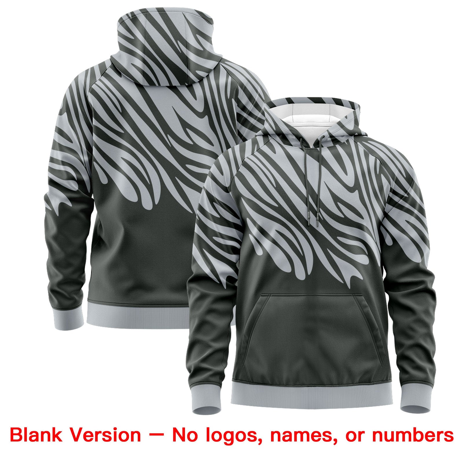 Custom Silver Black Leopard Print Pullover Sweatshirt Hoodie| KXKSHOP