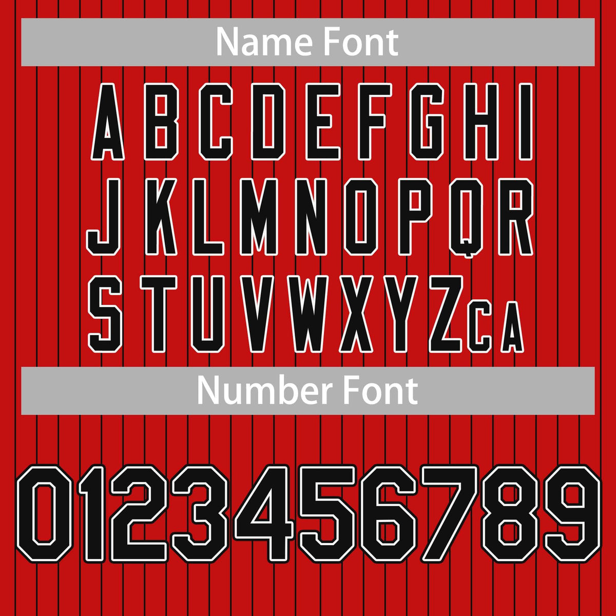 blank striped baseball uniforms player name