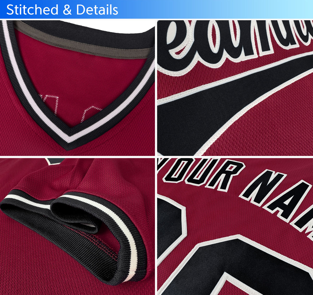 Custom Crimson Classic Style Outdoor Authentic Pullover Baseball Jersey