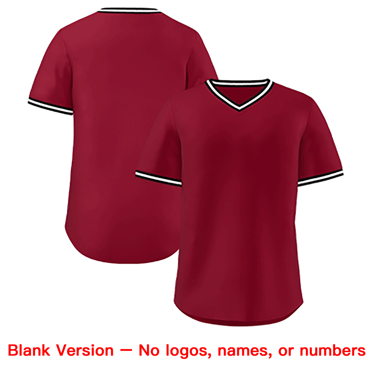Custom Crimson Classic Style Outdoor Authentic Pullover Baseball Jersey