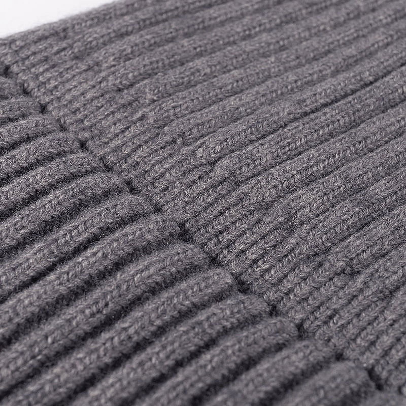 Custom Winter Unisex Solid Color Warm Soft Hiphop Knitted Hat Cuffed Skull Beanie Cap