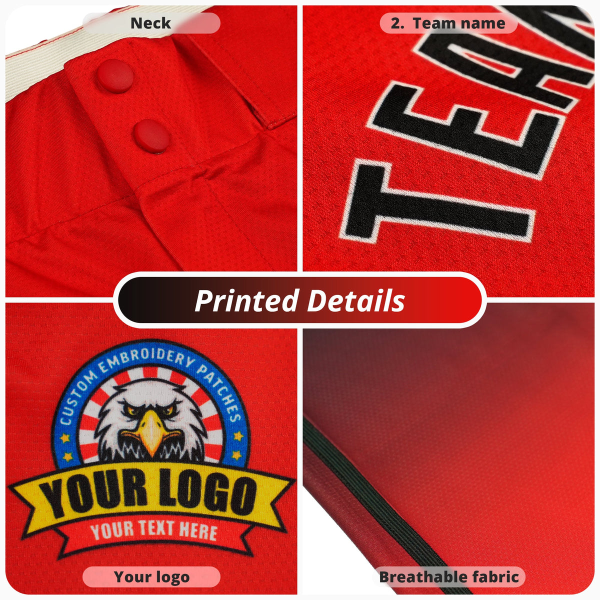 Custom White Royal-Red Classic Fit Stretch Practice Loose-fit Baseball Pants