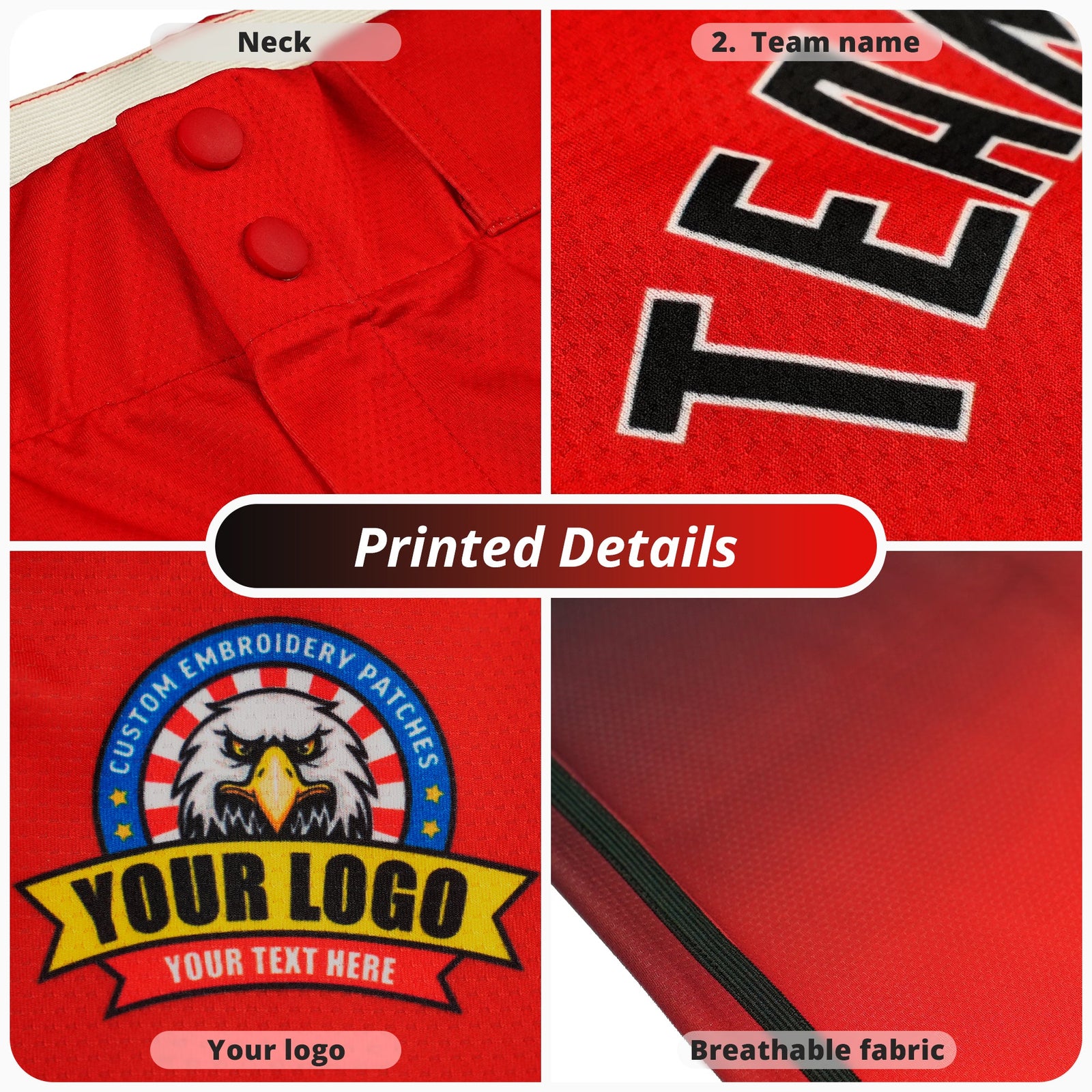 Custom Black Red Navy-Red Classic Fit Stretch Practice Knickers Baseball Pants