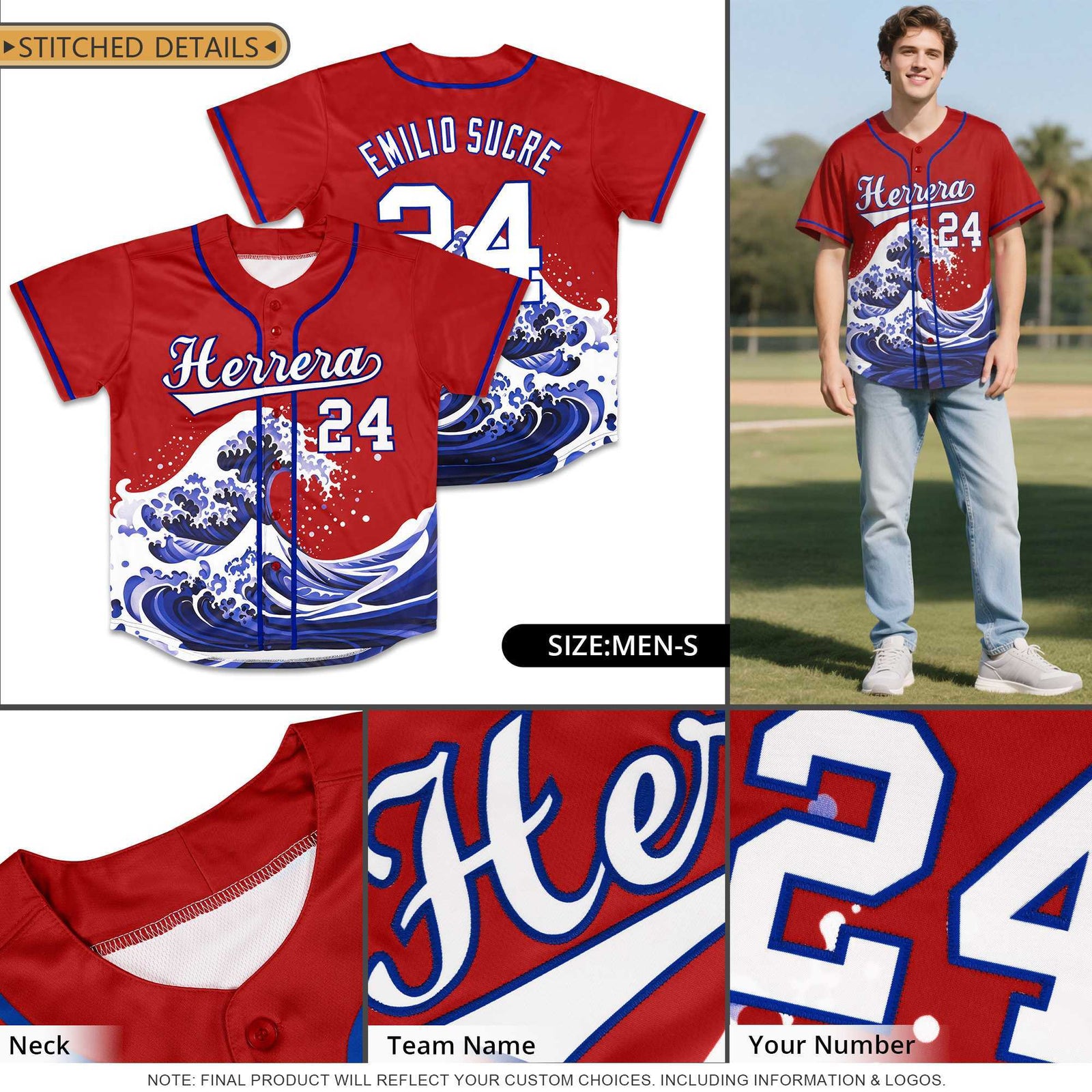 Custom Kelly Green Wave Graffiti Pattern Authentic Baseball Jersey