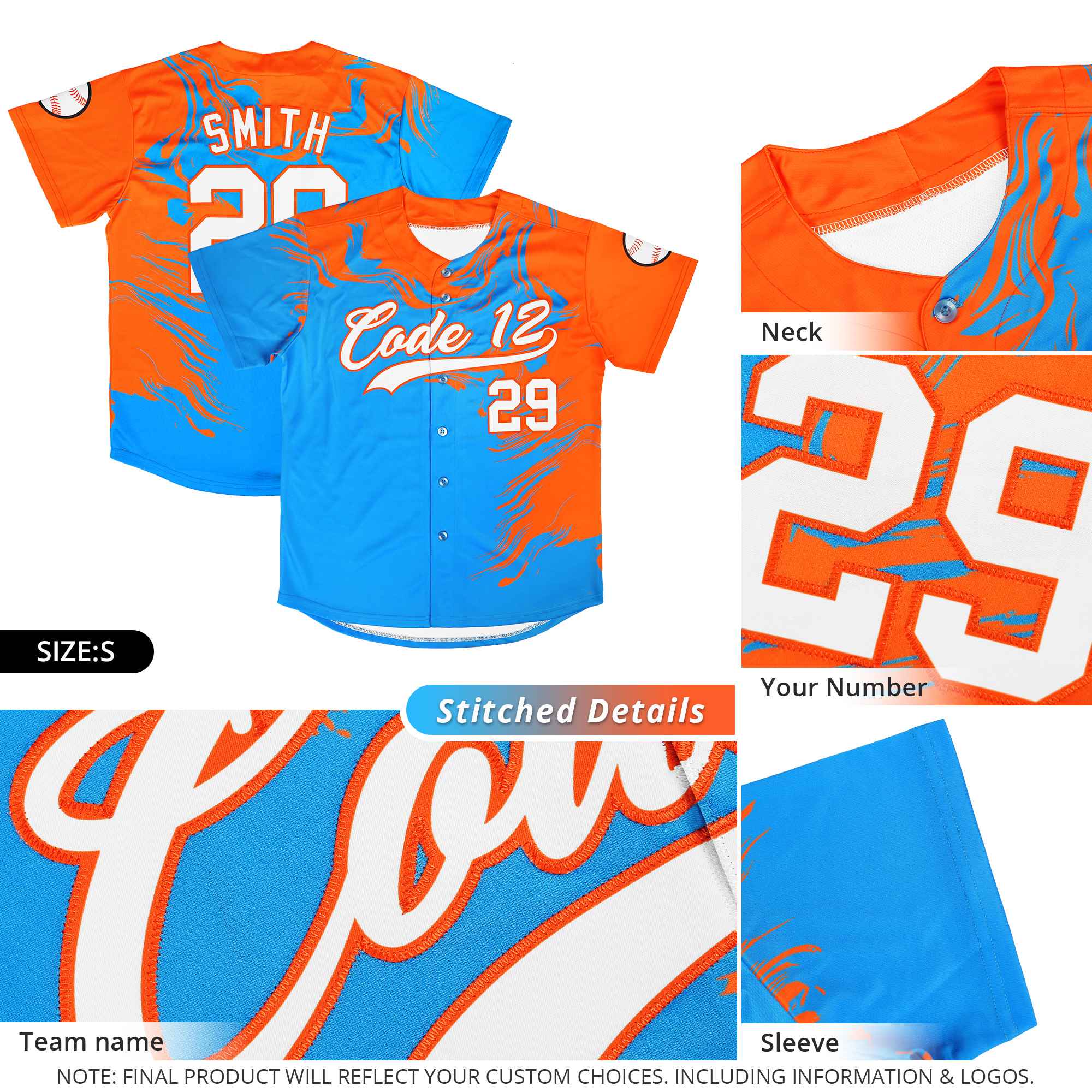 Custom Green Gold Personalized Ink Pattern Authentic Baseball Jersey