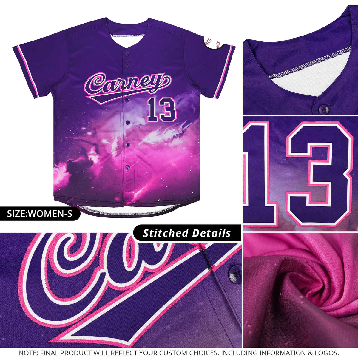 Custom Navy Personalized Starburst Pattern Authentic Baseball Jersey