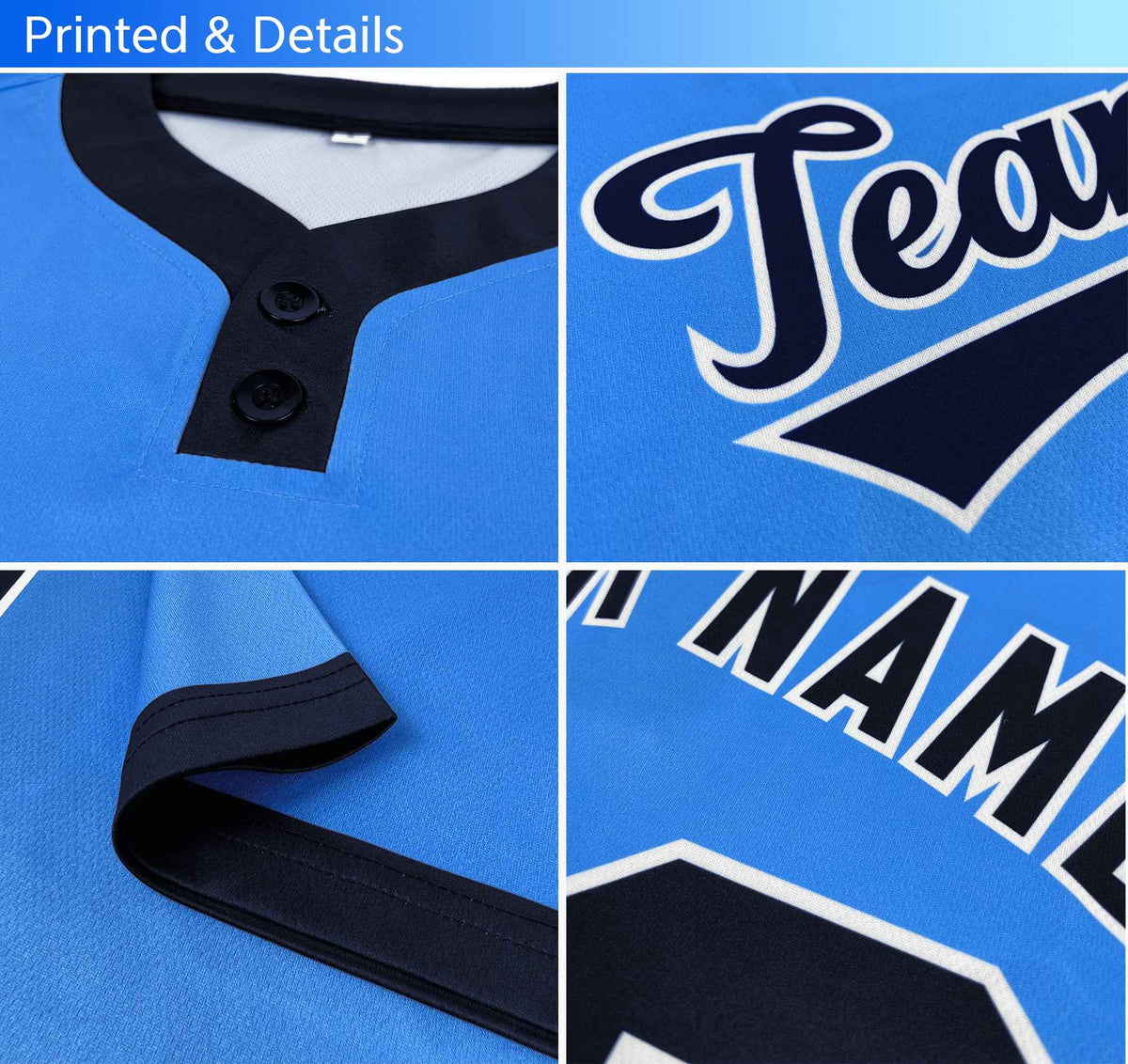 Custom White Royal Stripe Fashion Authentic Two-Button Softball Jersey