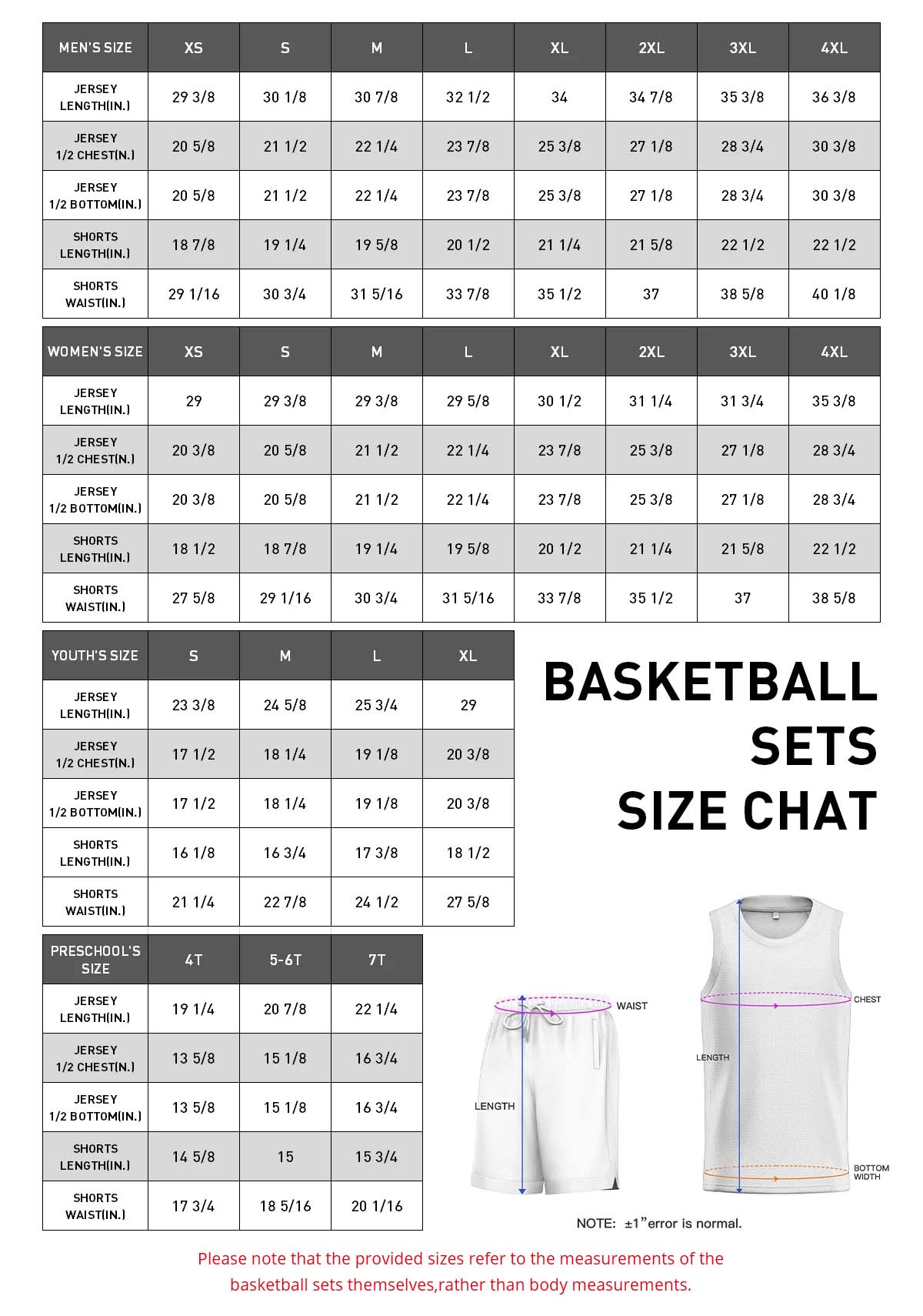 Women & Men & Youth Jersey How to Find Your Sportwear Size