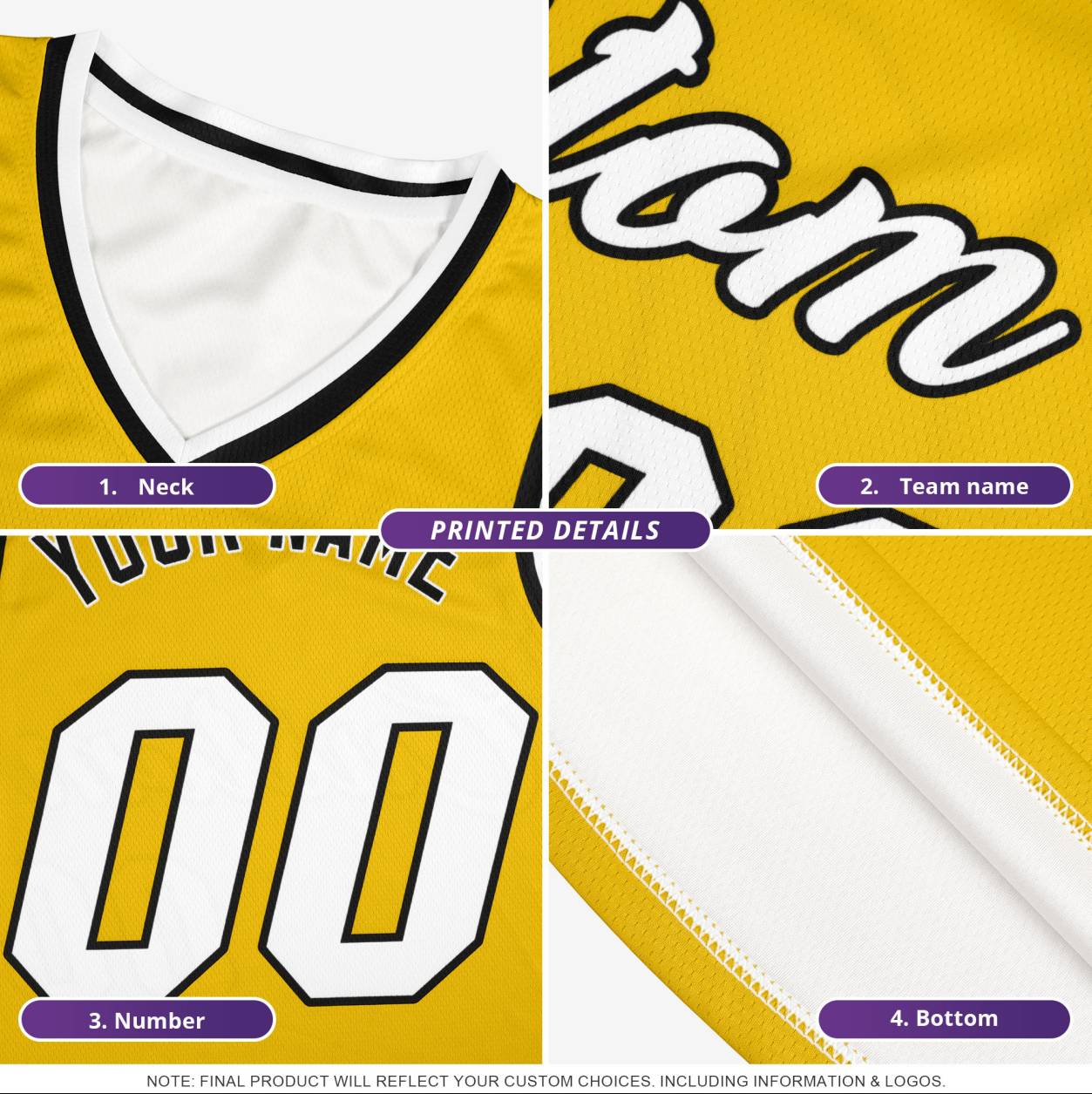 Custom Black Gold-Pink Gradient Fashion Sports Uniform Basketball Jersey