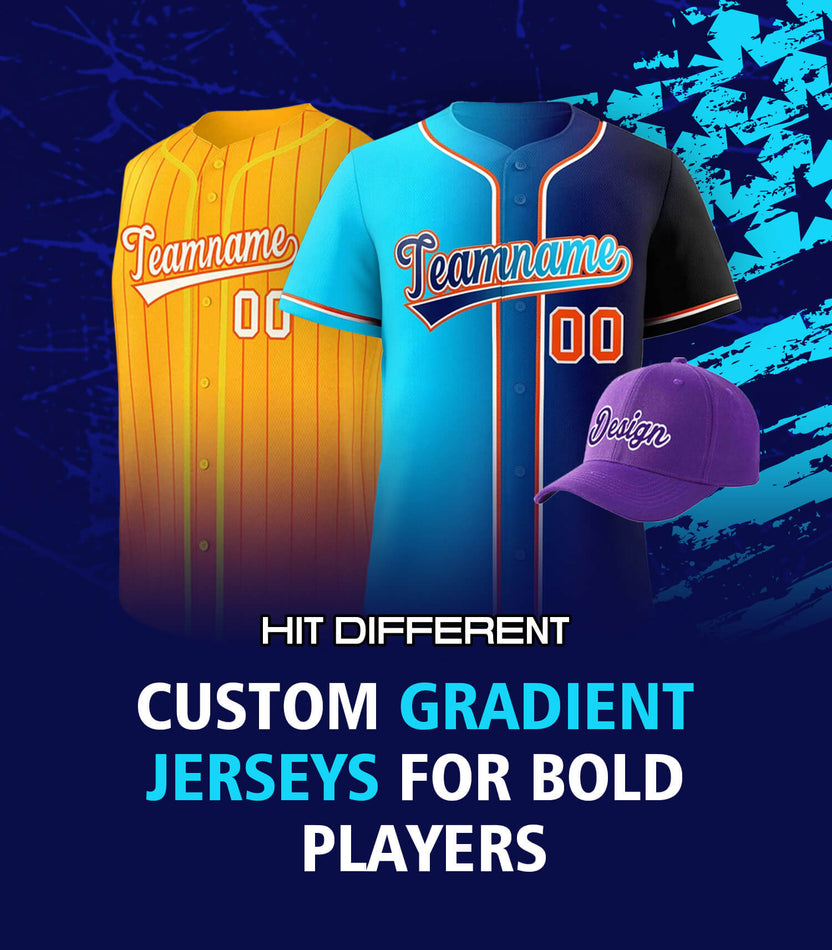 Fade Fashion Uniform | Personalized Gradient Baseball Jersey - KXKSHOP