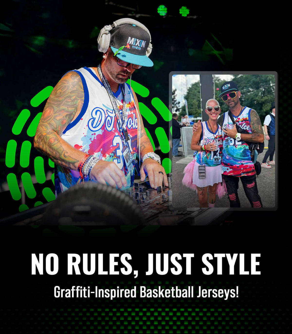 Custom Yellow Basketball Kits With Navy Paint Graffiti main image 0