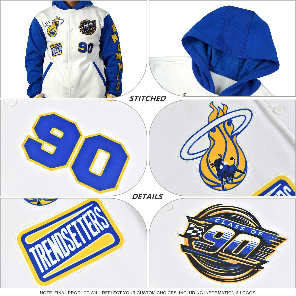 Gold Letters Jacket Custom Gold Jacket | Personalised Jackets with Company Logo - KXKSHOP