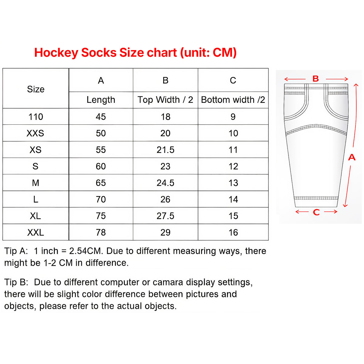 Classic Sports Dry Fit Ice Hockey Socks