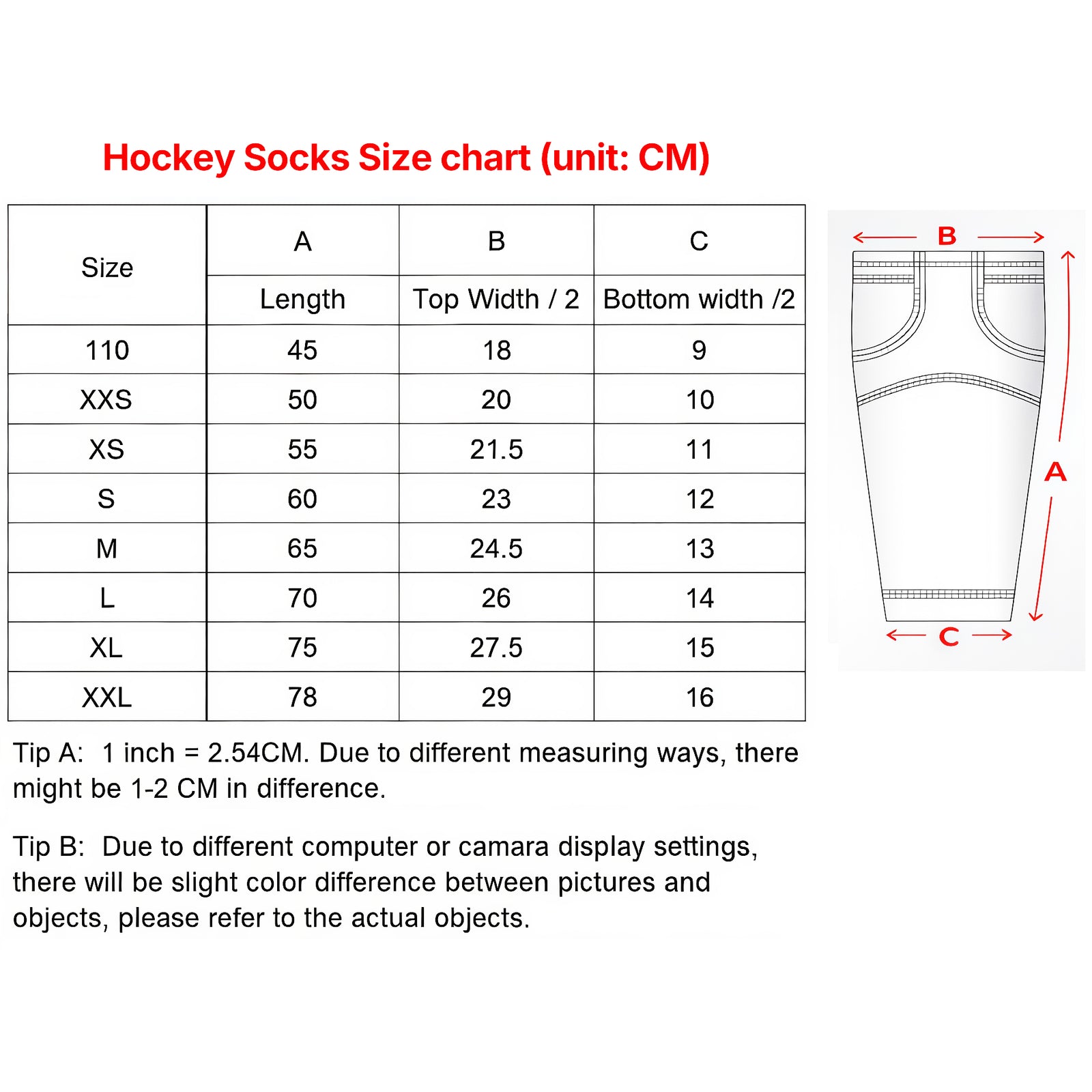 Classic Sports Dry Fit Ice Hockey Socks