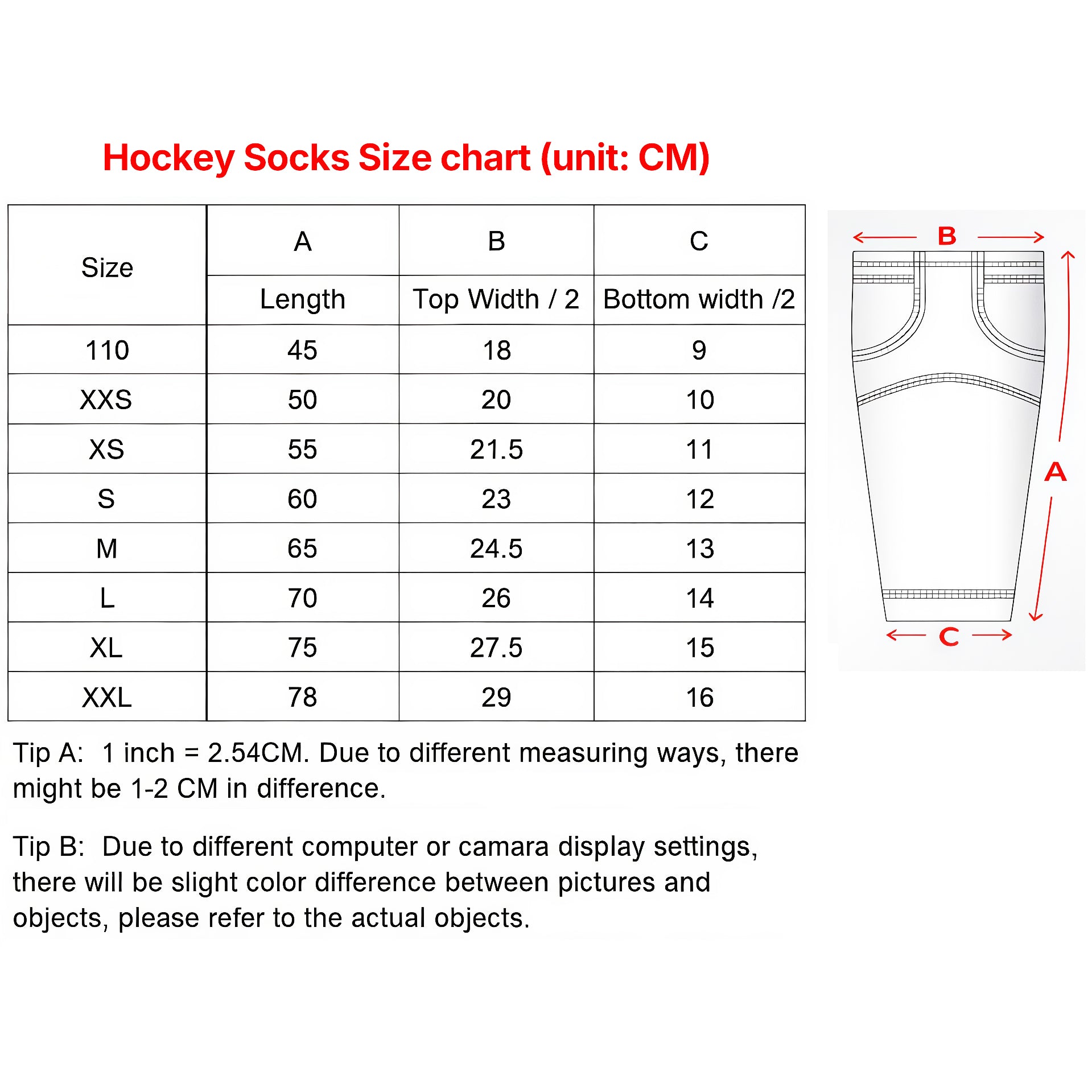 Classic Sports Dry Fit Ice Hockey Socks