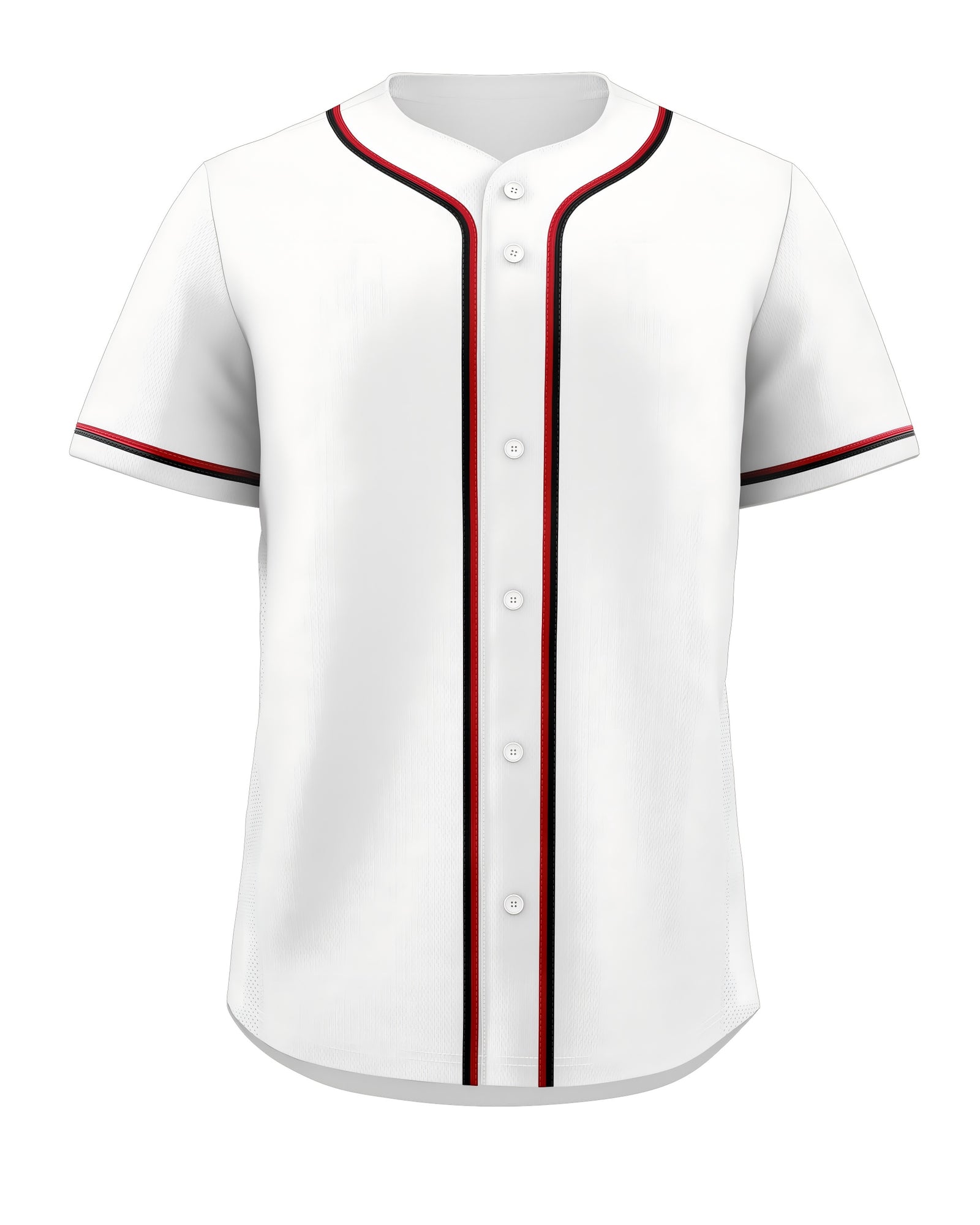 White Red-Black Classic Style Baseball Jersey For Men
