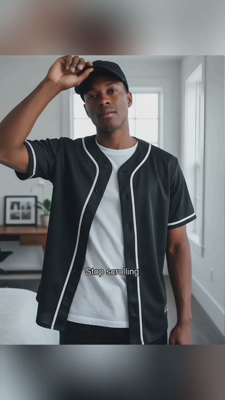 Black Gray-White Classic Style Authentic Baseball Jersey For Men