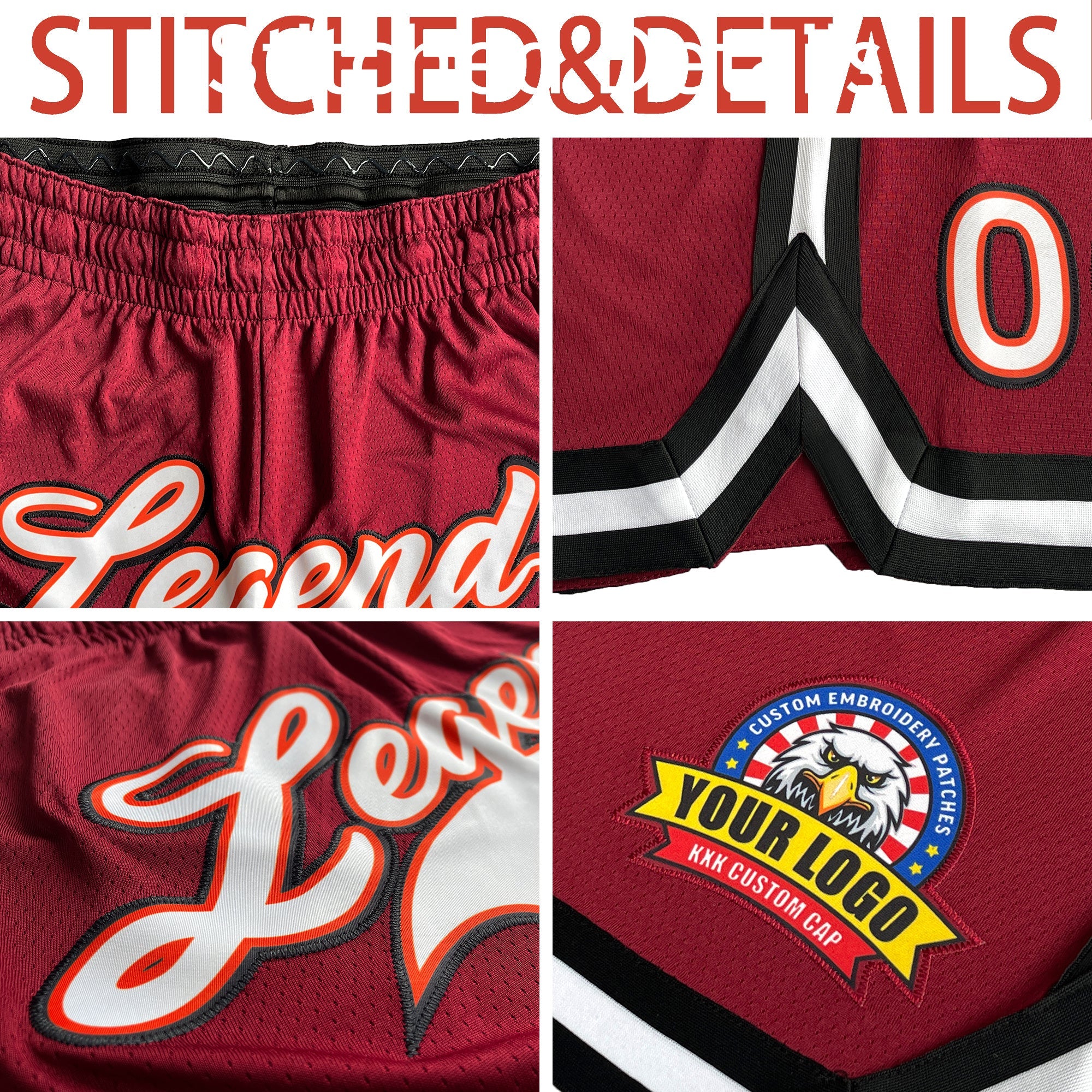 Custom Red Yellow Basketball Shorts