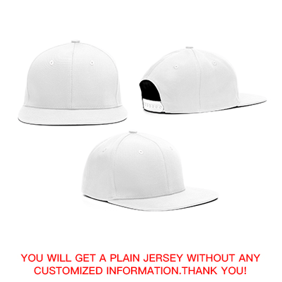 Custom White Red Casual Sport Baseball Cap