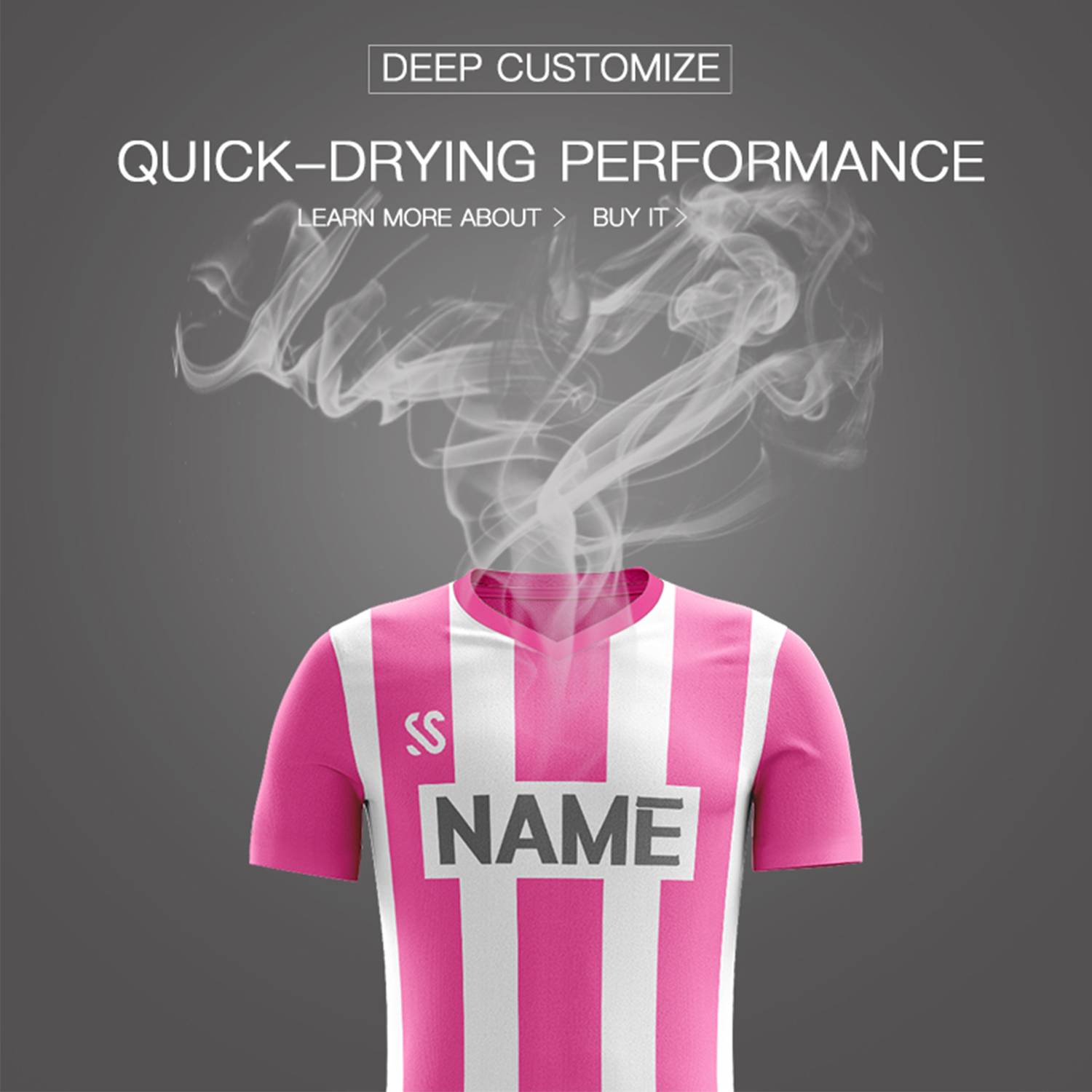 Custom Pink Gray Casual Outdoor Soccer Sets Jersey