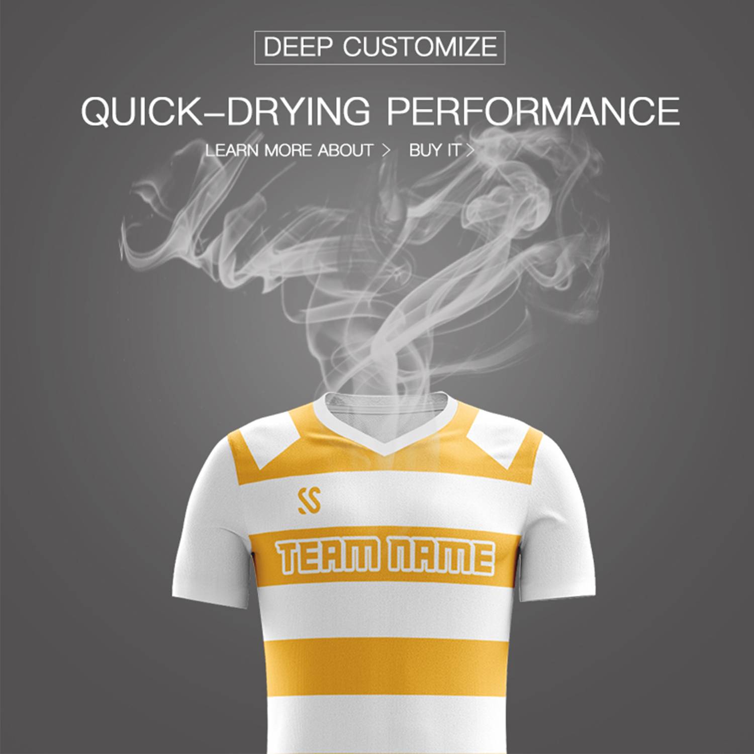 Custom Yellow Casual Printing Sportswear Soccer Sets Jersey