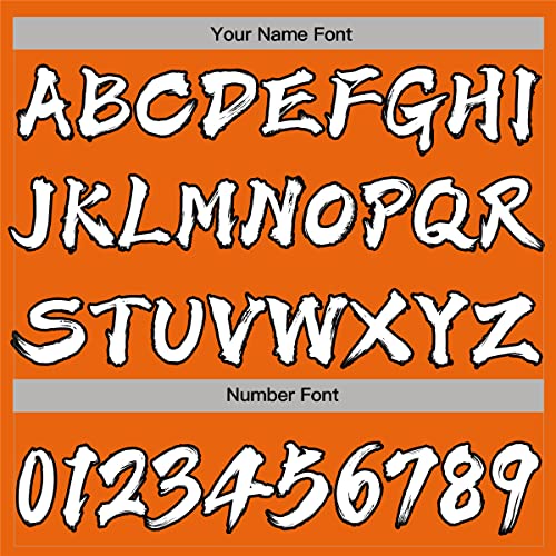 Custom Stitched Sportwear Orange Graffiti Pattern Pullover Hoodie