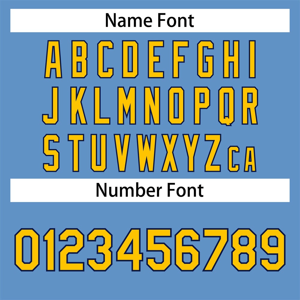 Custom Light Blue Yellow-Navy Classic Style Fashion Authentic Baseball Jersey