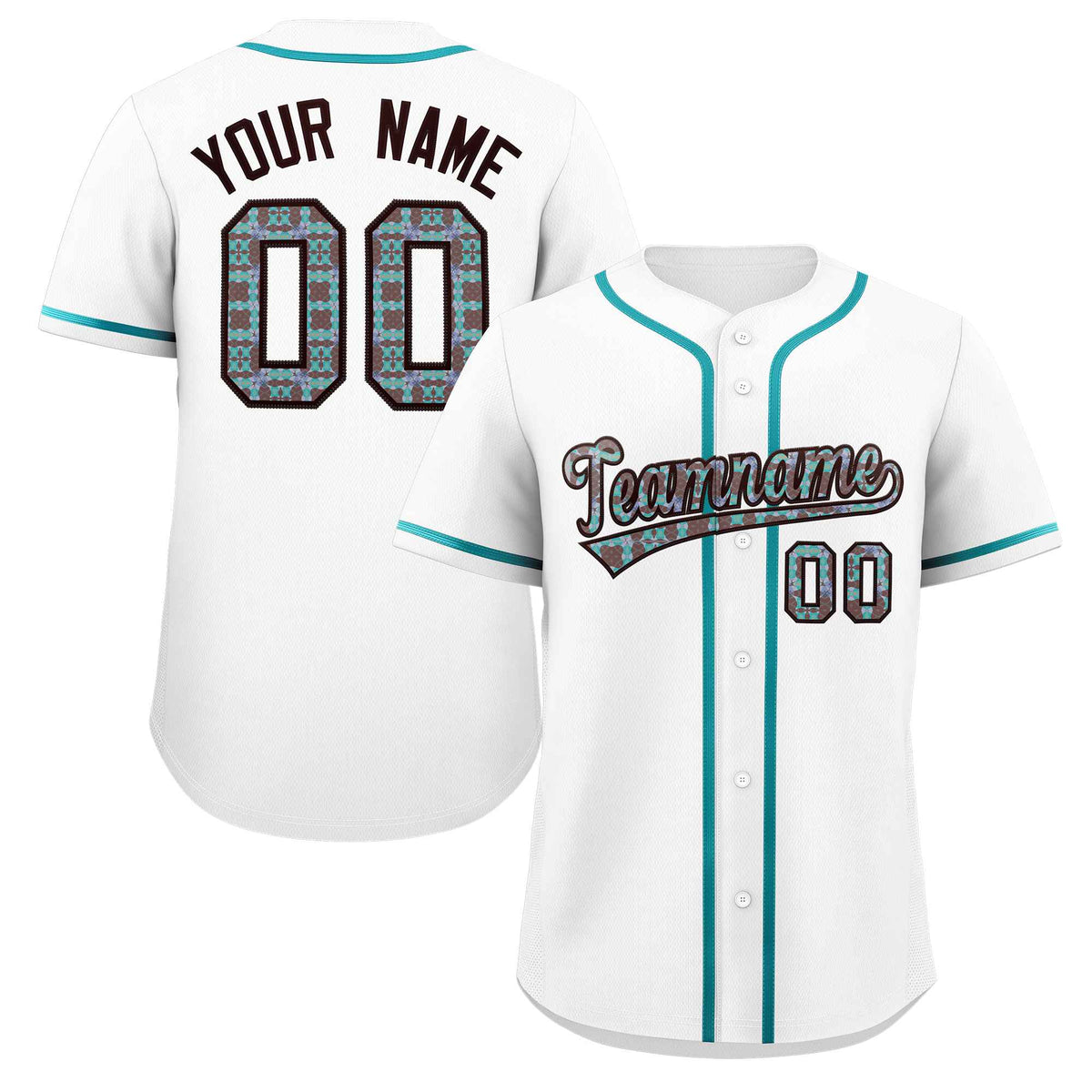 Custom Personalized Baseball Jersey Stitched Ethnic Pattern Name Number Sports Unifrom