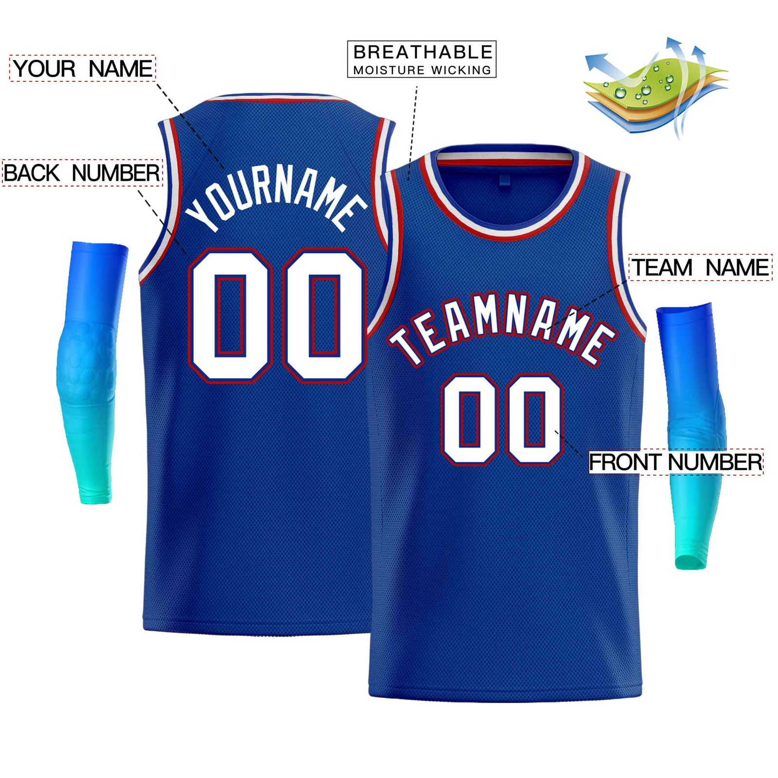 Custom Royal Red-Royal Classic Tops Men Casual Bull Basketball Jersey