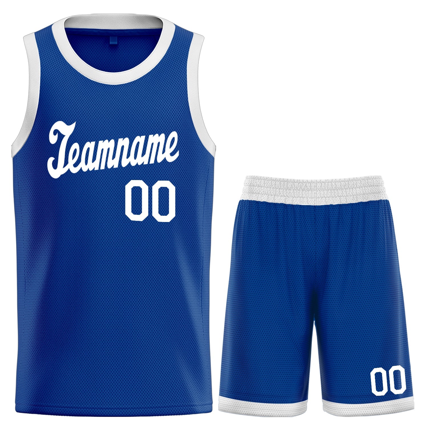 Custom Royal White Classic Sets Basketball Jersey
