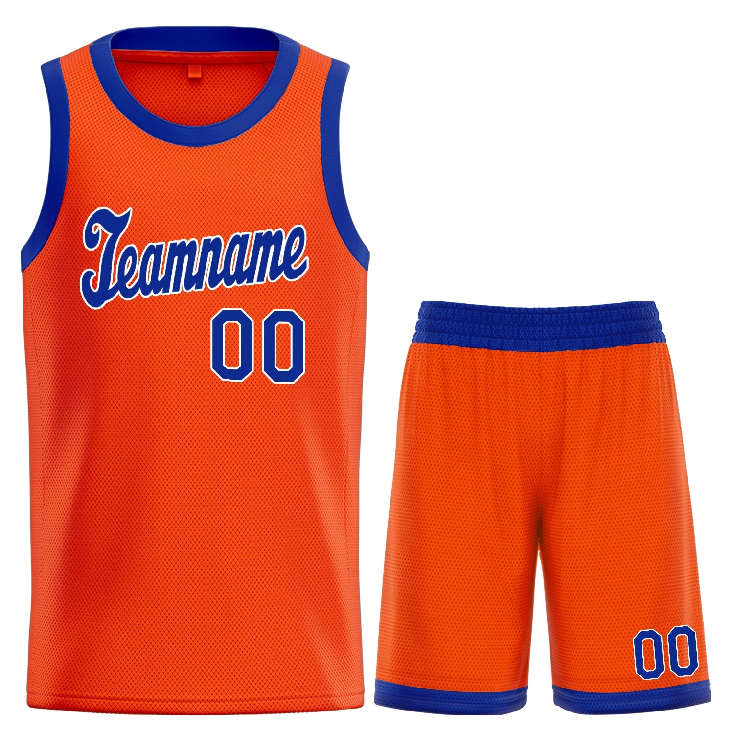 Custom Orange Royal White Classic Tops Men Casual Basketball Jersey