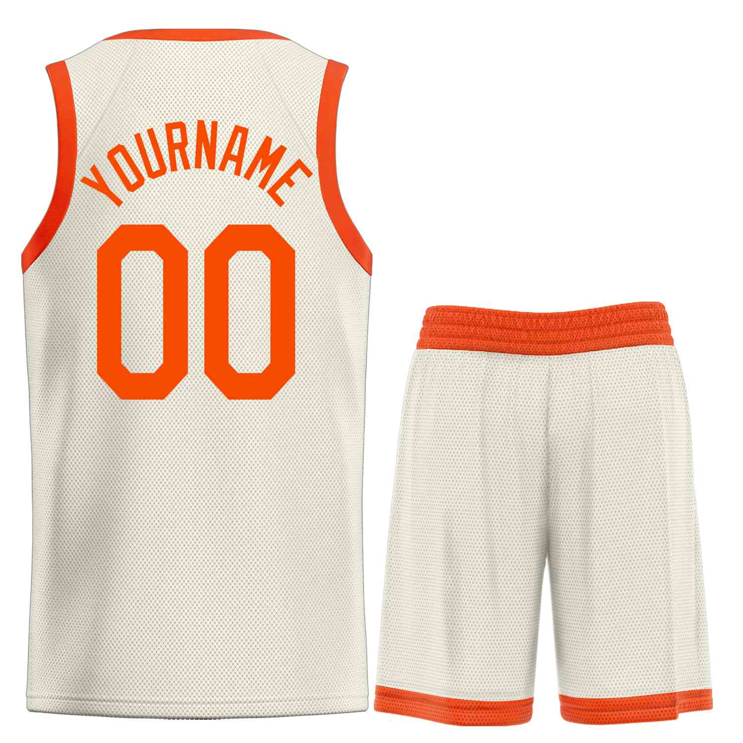 Custom Cream Orange Heal Sports Uniform Classic Sets Basketball Jersey