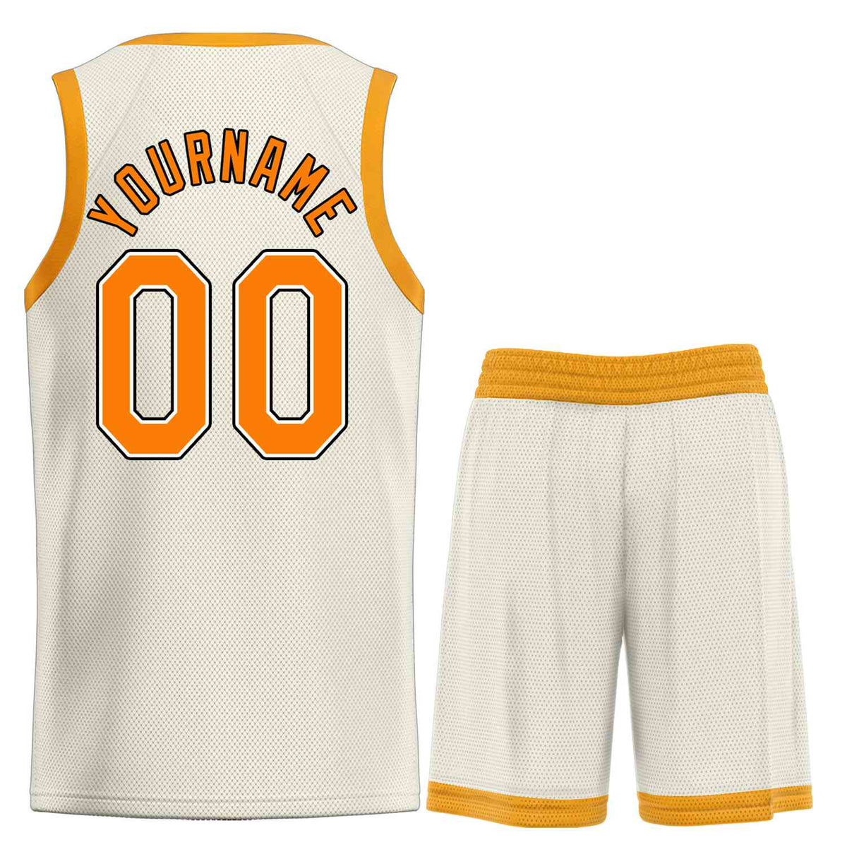Custom Cream Orange Heal Sports Uniform Classic Sets Basketball Jersey