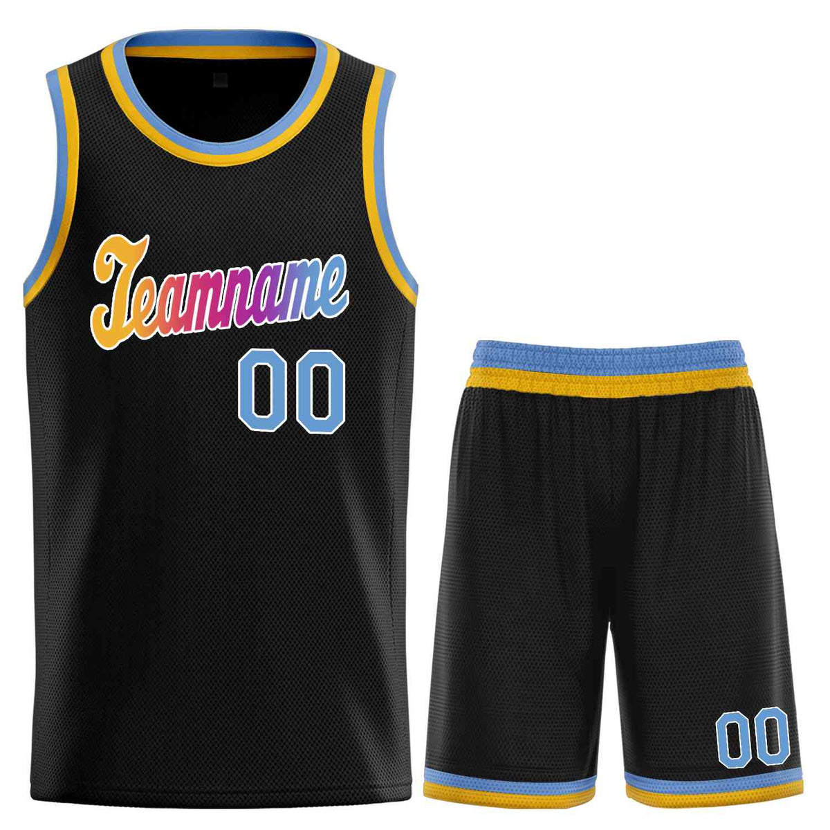 Custom Black Yellow-White Classic Sets Sports Uniform Basketball Jersey