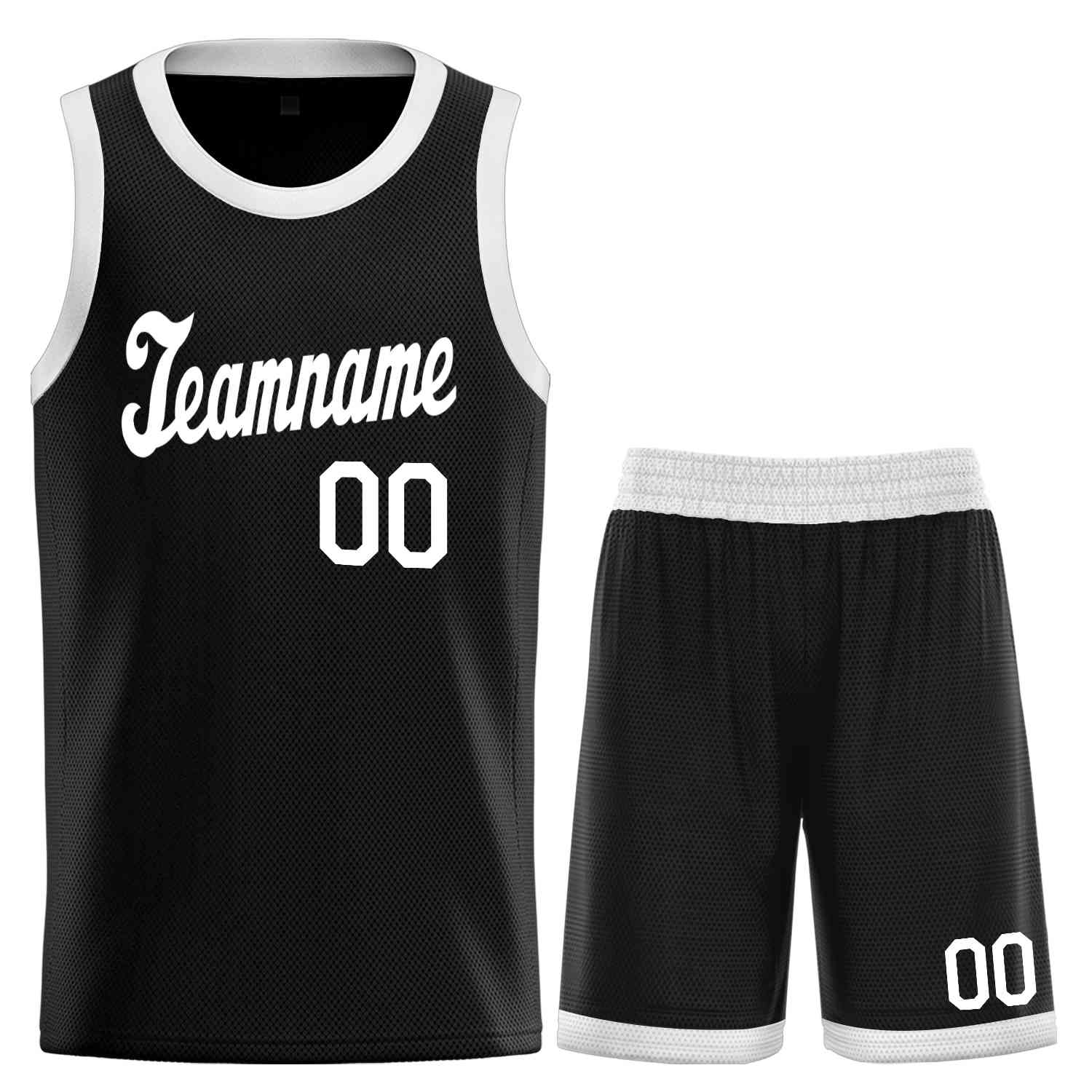 Custom Black White Classic Sets Sports Uniform Basketball Jersey