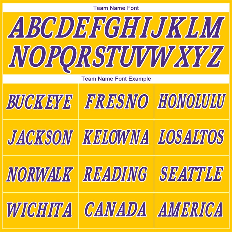 Custom Yellow Purple-White Classic Sets Basketball Jersey