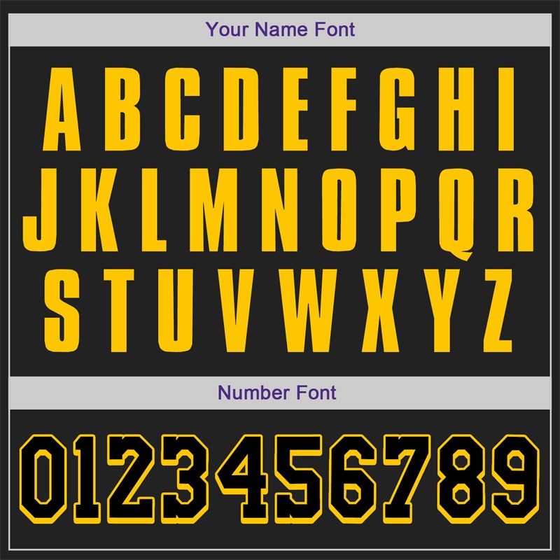 Custom Black Yellow-Purple-Classic Sets Basketball Jersey