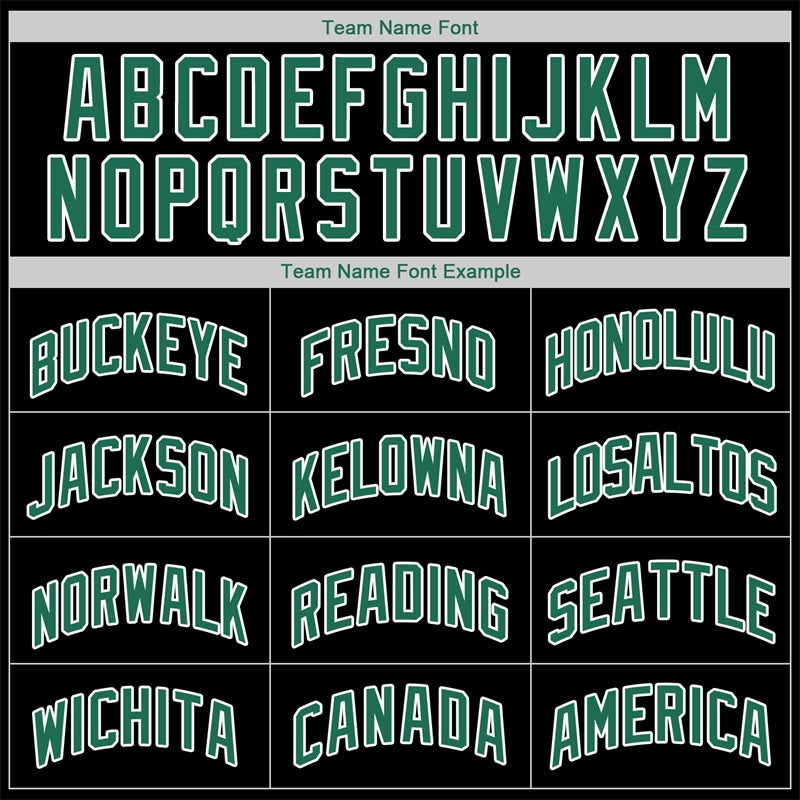 Custom Black Kelly Green Classic Sets Basketball Jersey