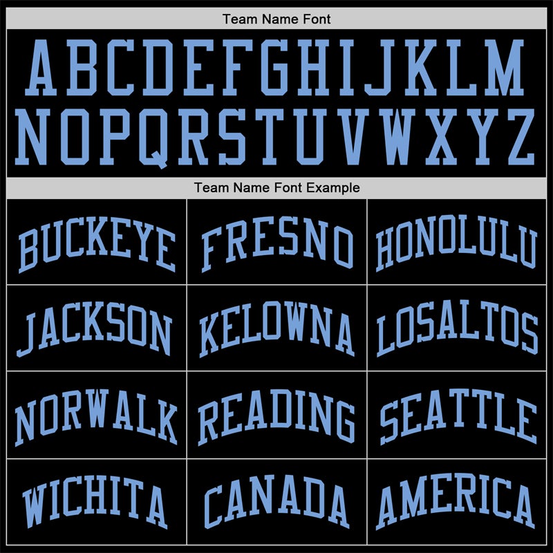 Custom Black Lt Blue-Black Classic Sets Basketball Jersey