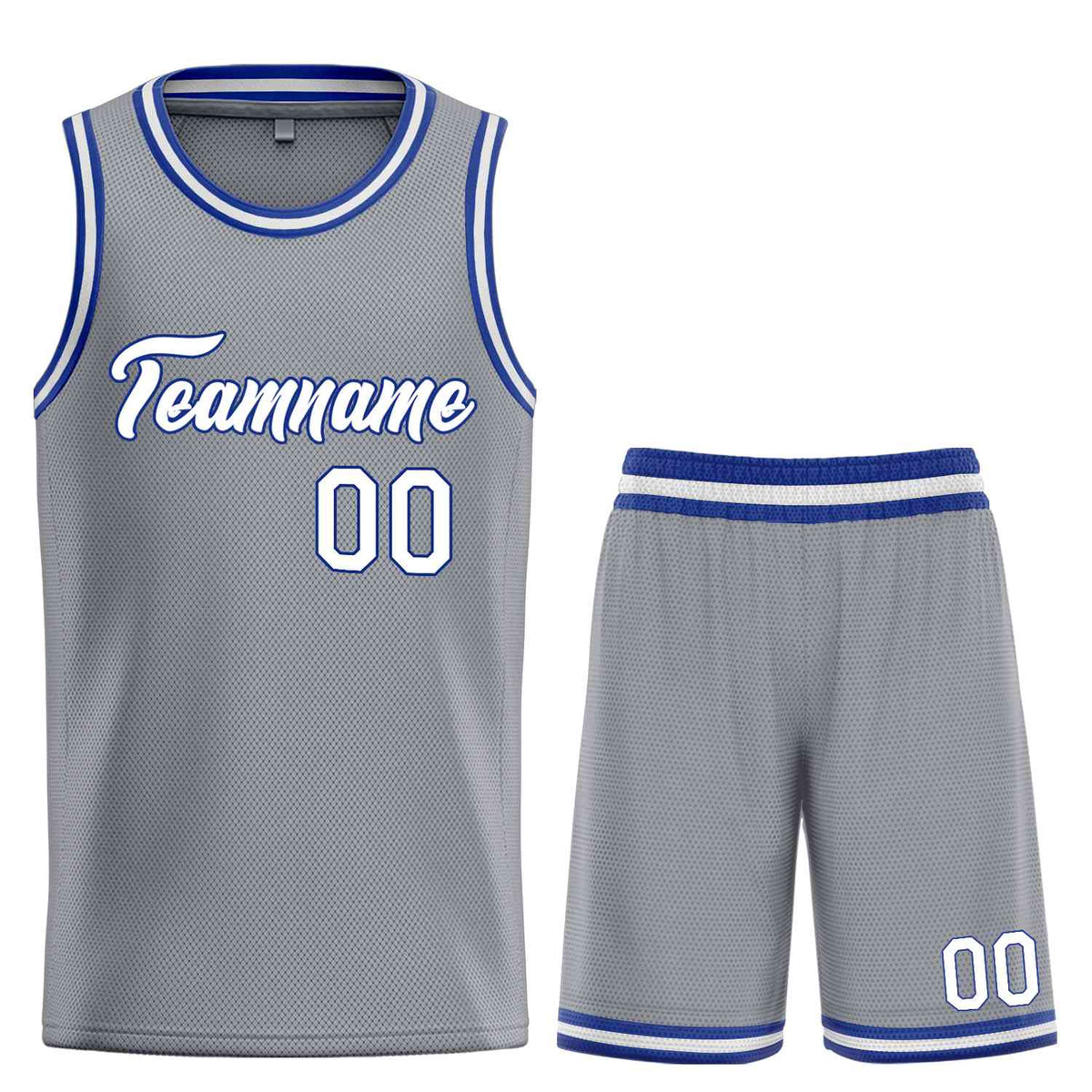 Custom Dark Gray White-Royal Heal Sports Uniform Classic Sets Basketball Jersey