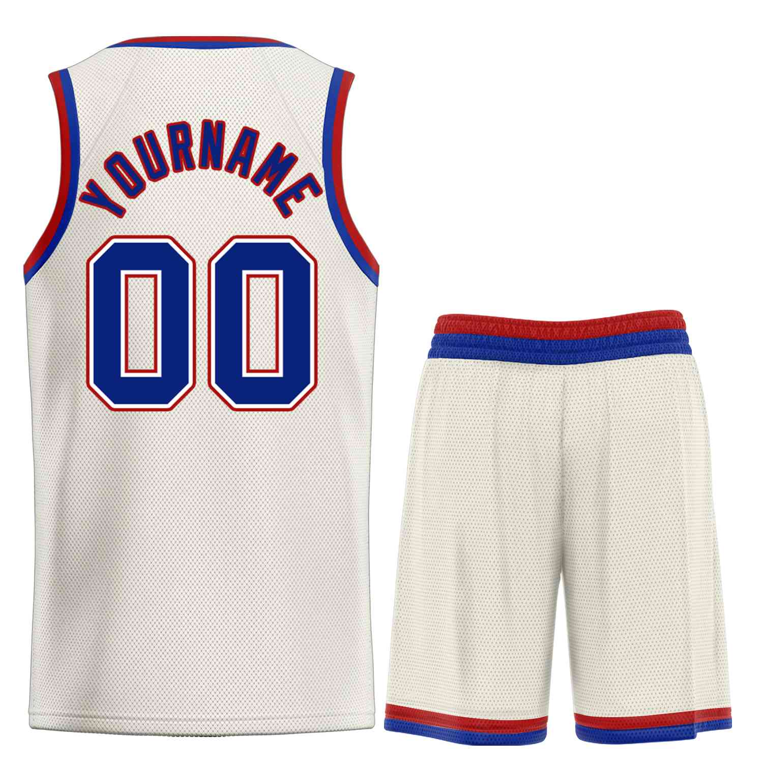 Custom Cream Royal-Maroon Classic Sets Bull Basketball Jersey