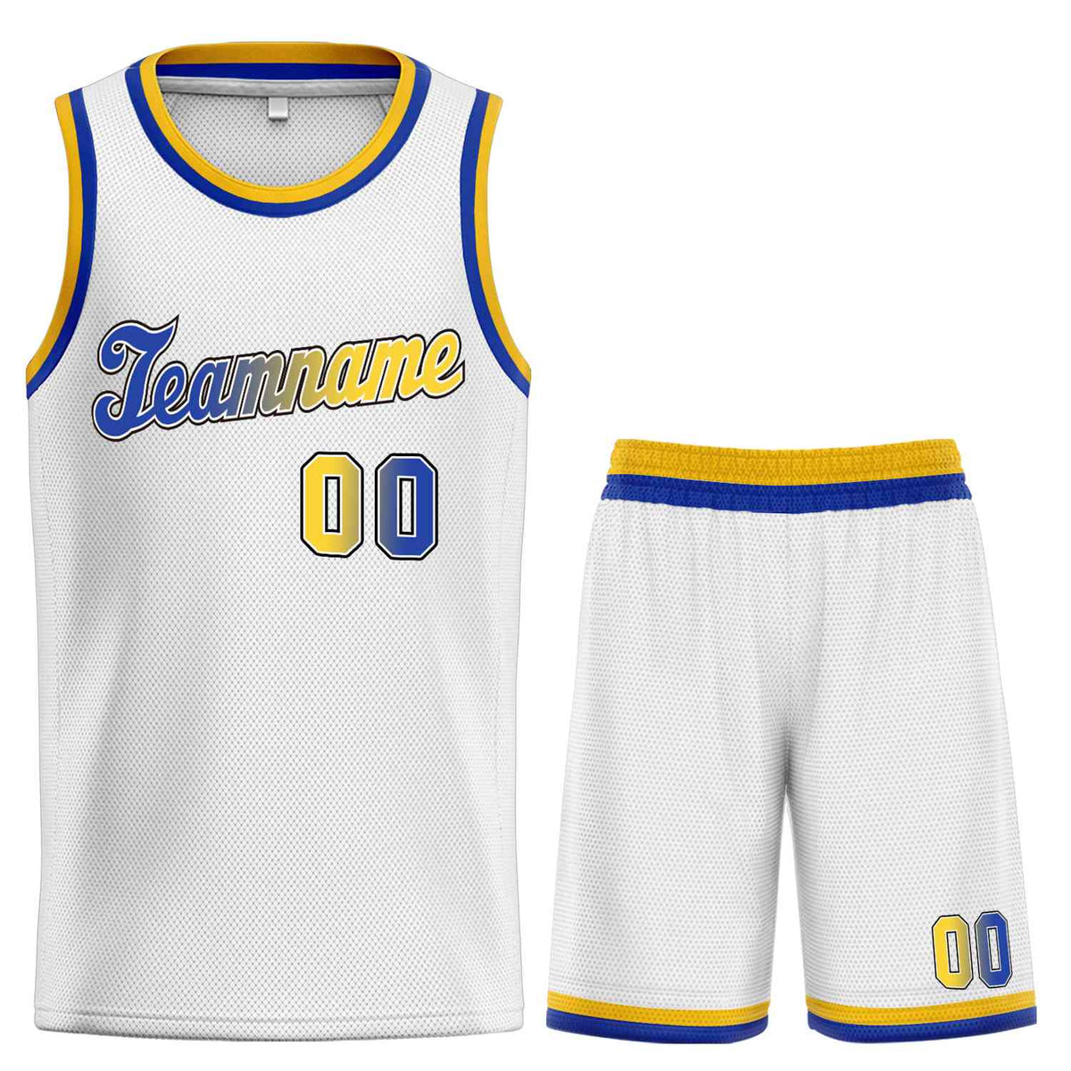 Custom White Royal-Black Classic Sets Sports Uniform Basketball Jersey