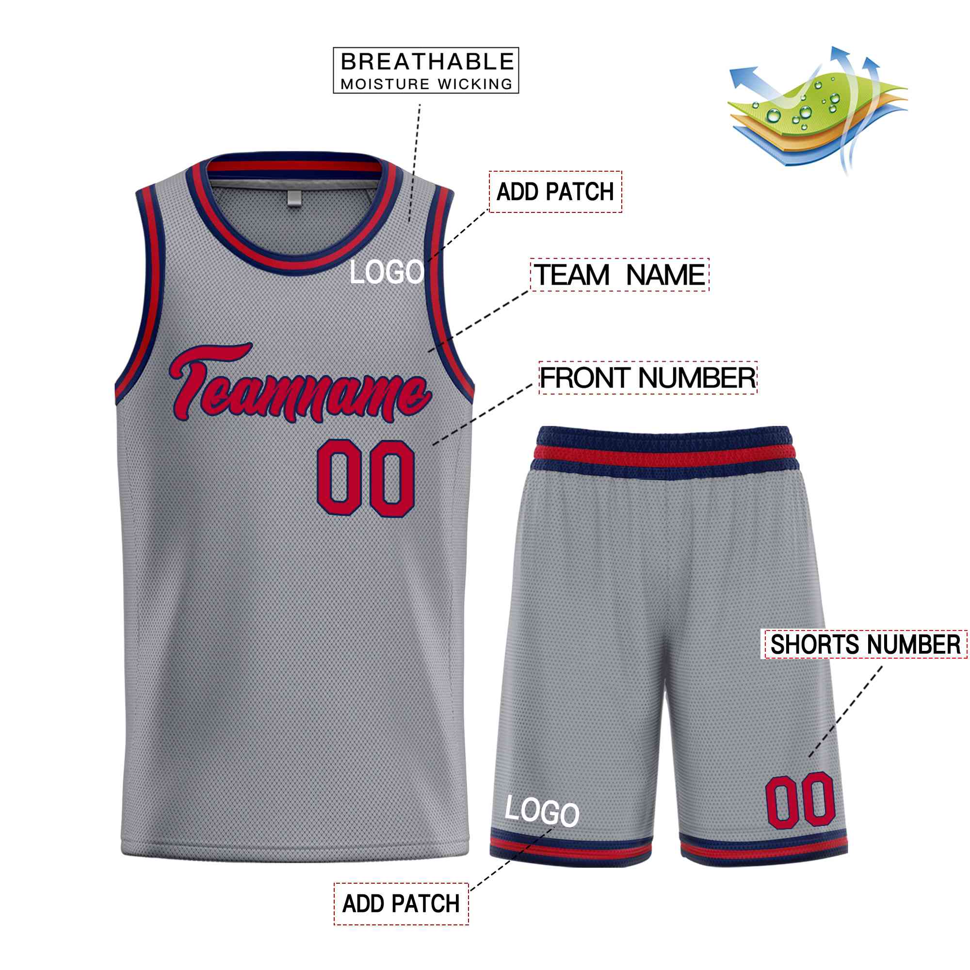 Custom Dark Gray Maroon-Navy Heal Sports Uniform Classic Sets Basketball Jersey