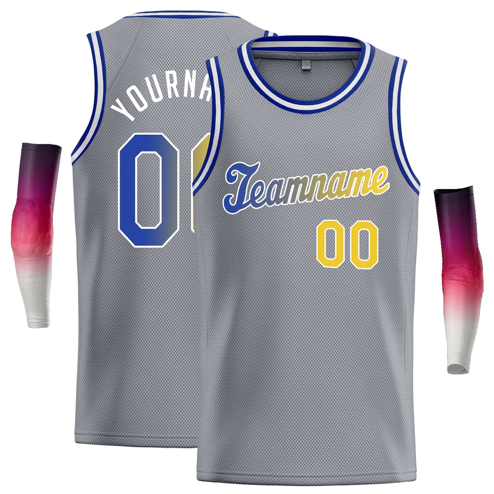 Custom Dark Gray Yellow-White Classic Tops Casual Basketball Jersey