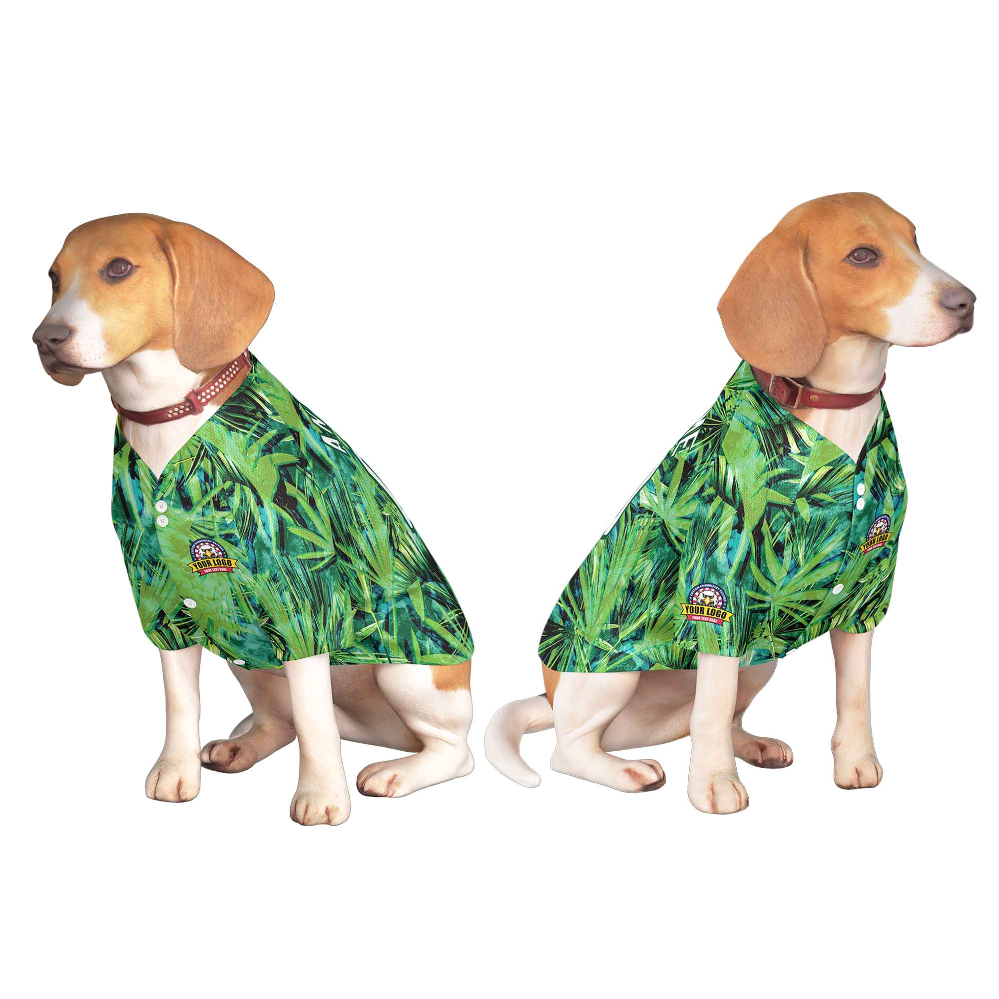 Custom White Green Graffiti Pattern Dog Jersey